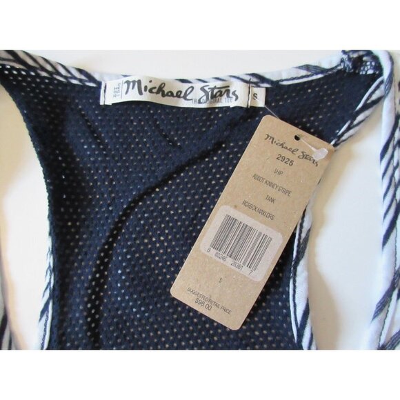 NWT Michael Stars Racerback Maxi in Ship Abbot Kinney Stripe Mesh Back Dress S - Picture 5 of 5